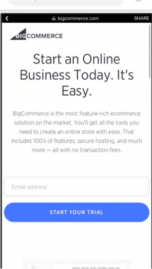 BigCommerce tripled their free trial conversion rate through Facebook ads