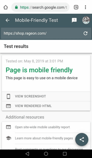 Google's mobile-friendly test can give you peace of mind regarding the usability status of your landing pages